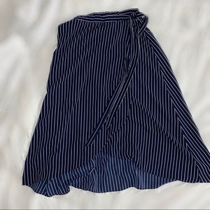 Green Envelope Stripped Skirt